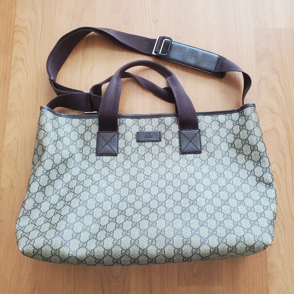 Authentic Gucci GG Supreme Large Tote Bag